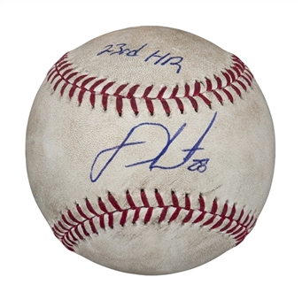 J.D. Martinez Signed and Inscribed Game Used Baseball (MLB)